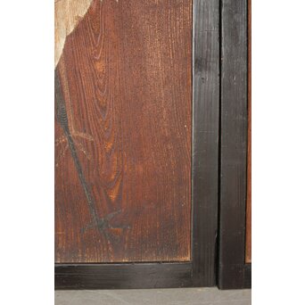 板絵 群鶴図 板戸 2枚1組　B1024Y 