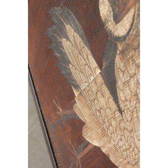 板絵 群鶴図 板戸 2枚1組　B1024Y 