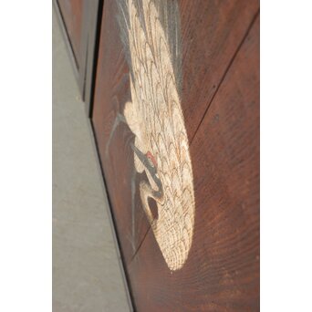 板絵 群鶴図 板戸 2枚1組　B1024Y 