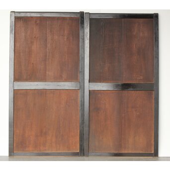 板絵 群鶴図 板戸 2枚1組　B1024Y 