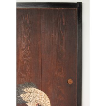 板絵 群鶴図 板戸 2枚1組　B1024Y 