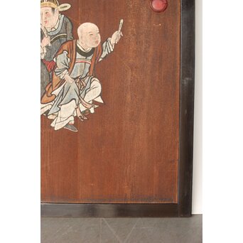 板絵 郭子儀 唐子図 板戸 2枚1組　B1025 