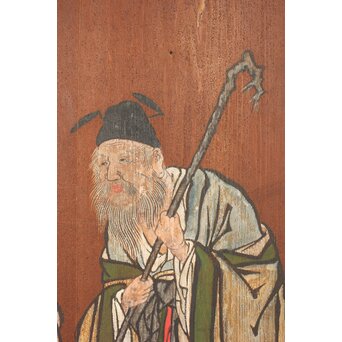 板絵 郭子儀図 板戸　B1026 