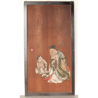 板絵 郭子儀図 板戸　B1026