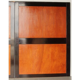 堅木 幅広黒枠帯戸 4枚1組　B1027Y 