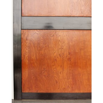 堅木 幅広黒枠帯戸 4枚1組　B1027Y 