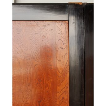 堅木 幅広黒枠帯戸 4枚1組　B1027Y 