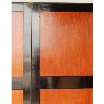 堅木 幅広黒枠帯戸 4枚1組　B1027Y 