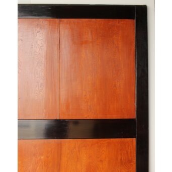 堅木 幅広黒枠帯戸 4枚1組　B1027Y 