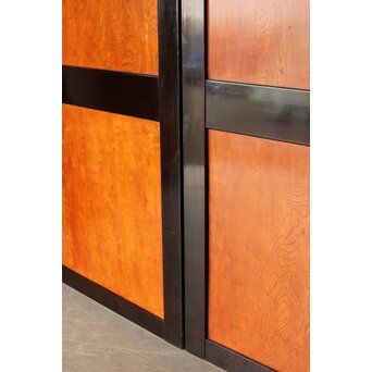 堅木 幅広黒枠帯戸 4枚1組　B1027Y 