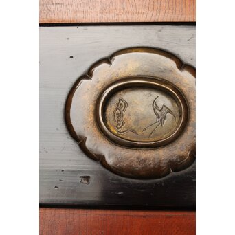 堅木 幅広黒枠帯戸 4枚1組　B1027Y 