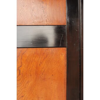 堅木 幅広黒枠帯戸 4枚1組　B1027Y 