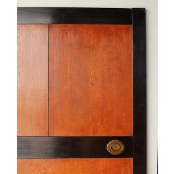 堅木 幅広黒枠帯戸 4枚1組　B1027Y 