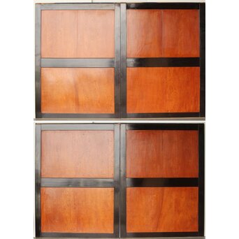 堅木 幅広黒枠帯戸 4枚1組　B1027Y 