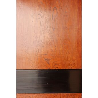 堅木 幅広黒枠帯戸 4枚1組　B1027Y 