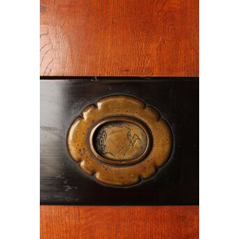 堅木 幅広黒枠帯戸 4枚1組　B1027Y 