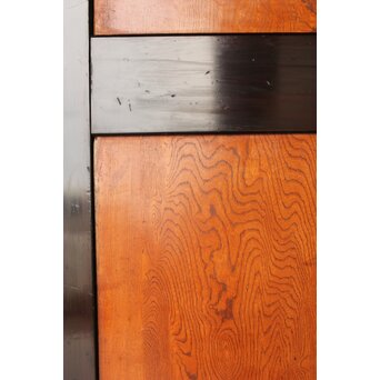 堅木 幅広黒枠帯戸 4枚1組　B1027Y 