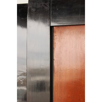 堅木 幅広黒枠帯戸 4枚1組　B1027Y 