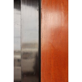 堅木 幅広黒枠帯戸 4枚1組　B1027Y 