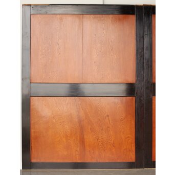 堅木 幅広黒枠帯戸 4枚1組　B1027Y 