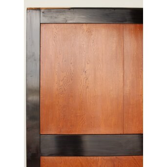 堅木 幅広黒枠帯戸 4枚1組　B1027Y 