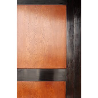 堅木 幅広黒枠帯戸 4枚1組　B1027Y 