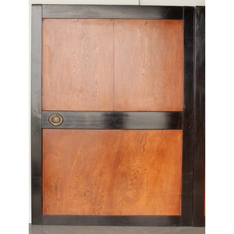 堅木 幅広黒枠帯戸 4枚1組　B1027Y 