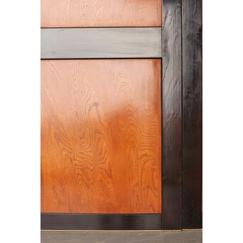 堅木 幅広黒枠帯戸 4枚1組　B1027Y 