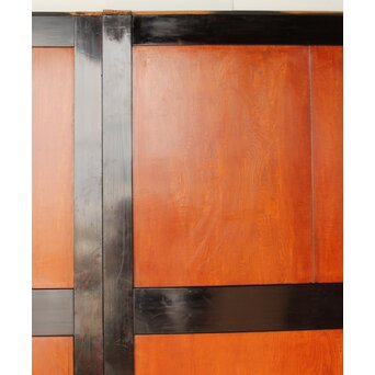 堅木 幅広黒枠帯戸 4枚1組　B1027Y 