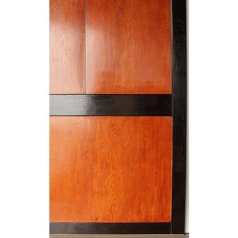 堅木 幅広黒枠帯戸 4枚1組　B1027Y 