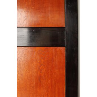 堅木 幅広黒枠帯戸 4枚1組　B1027Y 