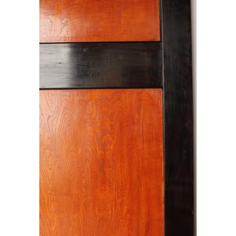 堅木 幅広黒枠帯戸 4枚1組　B1027Y 