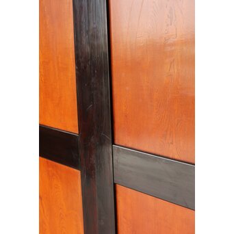 堅木 幅広黒枠帯戸 4枚1組　B1027Y 