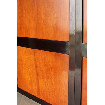 堅木 幅広黒枠帯戸 4枚1組　B1027Y 