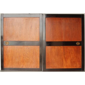 堅木 幅広黒枠帯戸 4枚1組　B1027Y CD　表