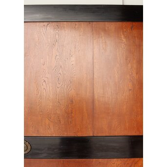 堅木 幅広黒枠帯戸 4枚1組　B1027Y 