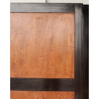 堅木 幅広黒枠帯戸 4枚1組　B1027Y 