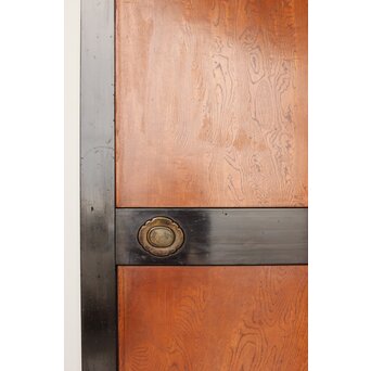 堅木 幅広黒枠帯戸 4枚1組　B1027Y 