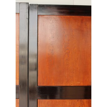 堅木 幅広黒枠帯戸 4枚1組　B1027Y 