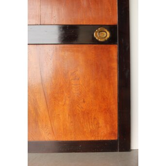 堅木 幅広黒枠帯戸 4枚1組　B1027Y 