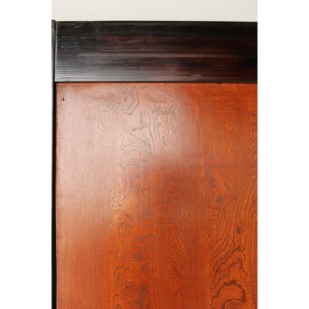 堅木 幅広黒枠帯戸 4枚1組　B1027Y 