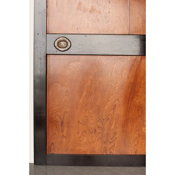 堅木 幅広黒枠帯戸 4枚1組　B1027Y 