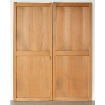 白木細身帯戸 4枚1組　B1028 CD　ウラ