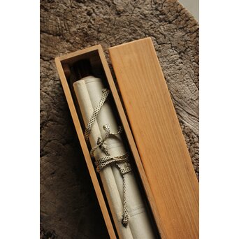 佐野光穂 波千鳥図 絹本掛軸　Z345 