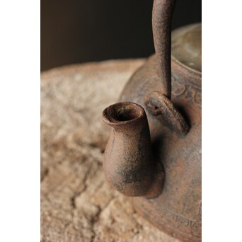 金龍堂造 大国楳翁 胴印 竹林賢人大鉄瓶　M340 