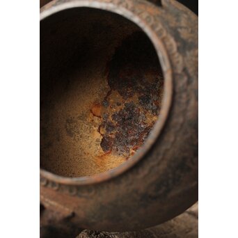 金龍堂造 大国楳翁 胴印 竹林賢人大鉄瓶　M340 