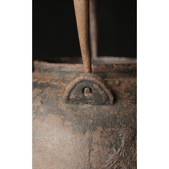 金龍堂造 大国楳翁 胴印 竹林賢人大鉄瓶　M340 