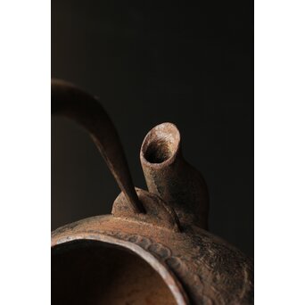 金龍堂造 大国楳翁 胴印 竹林賢人大鉄瓶　M340 