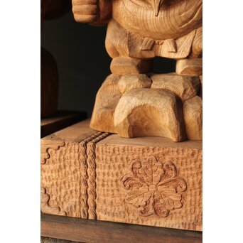 大黒光金 恵比寿大黒木彫 一対　X377 