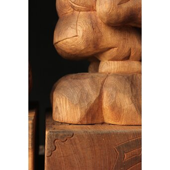 大黒光金 恵比寿大黒木彫 一対　X377 